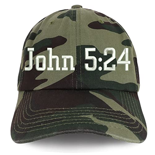 Trendy Apparel Shop John 5:24 Low Profile Soft Cotton Baseball Cap