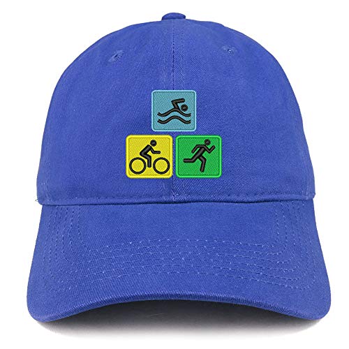 Trendy Apparel Shop Triathlon Embroidered Unstructured Cotton Dad Hat