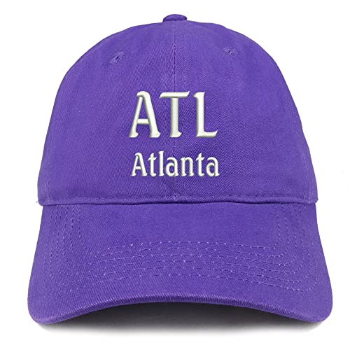 Trendy Apparel Shop ATL Atlanta Low Profile Soft Cotton Baseball Cap