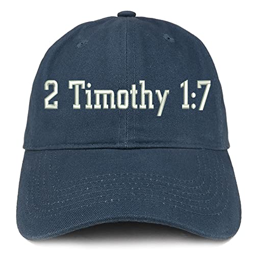 Trendy Apparel Shop 2 Timothy 1: 7 Low Profile Soft Cotton Baseball Cap