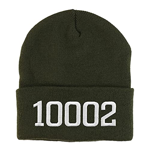 Trendy Apparel Shop 10002 New York Old English Embroidered Long Cuff Beanie