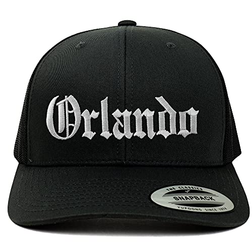 Trendy Apparel Shop Orlando Old English 6 Panel Trucker Mesh Cap