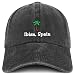 Trendy Apparel Shop Ibiza Spain with Palm Tree Embroidered Pigment Dyed Cotton Baseball Cap