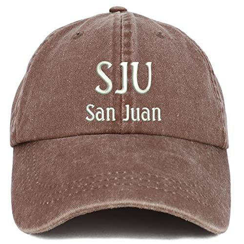 Trendy Apparel Shop SJU San Juan Embroidered Pigment Dyed Washed Baseball Cap