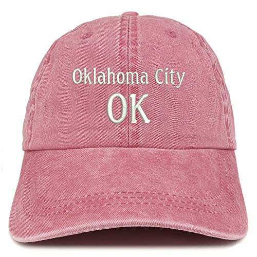 Trendy Apparel Shop Oklahoma City OK Embroidered Pigment Dyed Washed Baseball Cap