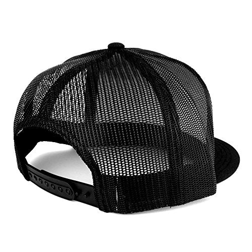 Trendy Apparel Shop Morocco Old English 5 Panel Flatbill Trucker Mesh Cap