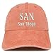 Trendy Apparel Shop SAN San Diego Embroidered Pigment Dyed Washed Baseball Cap