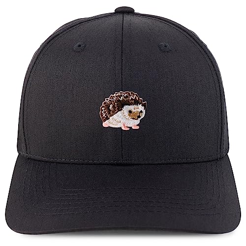 Trendy Apparel Shop Hedgehog Embroidered Patch Structured 6 Panel Snapback Baseball Cap