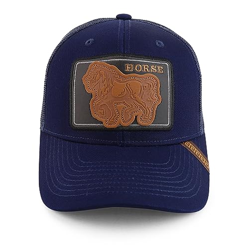 Trendy Apparel Shop Horse Patch Structured Curved Bill Mesh Snapback Baseball Cap