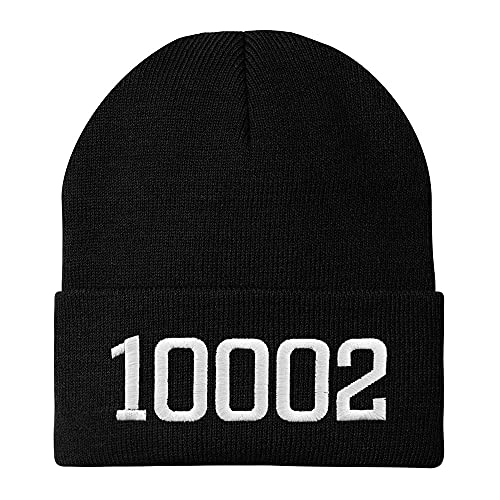 Trendy Apparel Shop 10002 New York Old English Embroidered Long Cuff Beanie