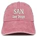 Trendy Apparel Shop SAN San Diego Embroidered Pigment Dyed Washed Baseball Cap