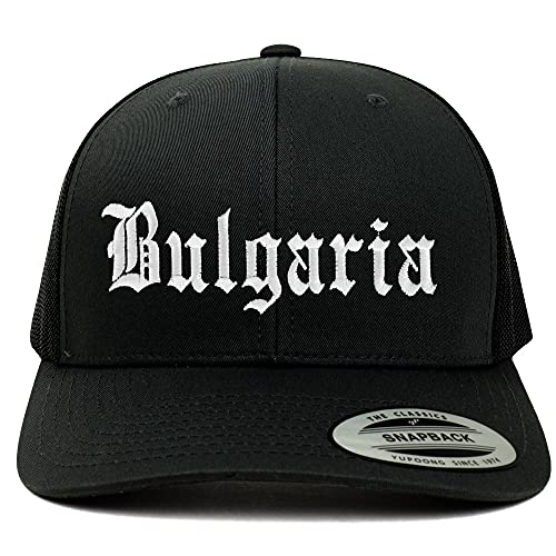 Trendy Apparel Shop Bulgaria Old English 6 Panel Trucker Mesh Cap