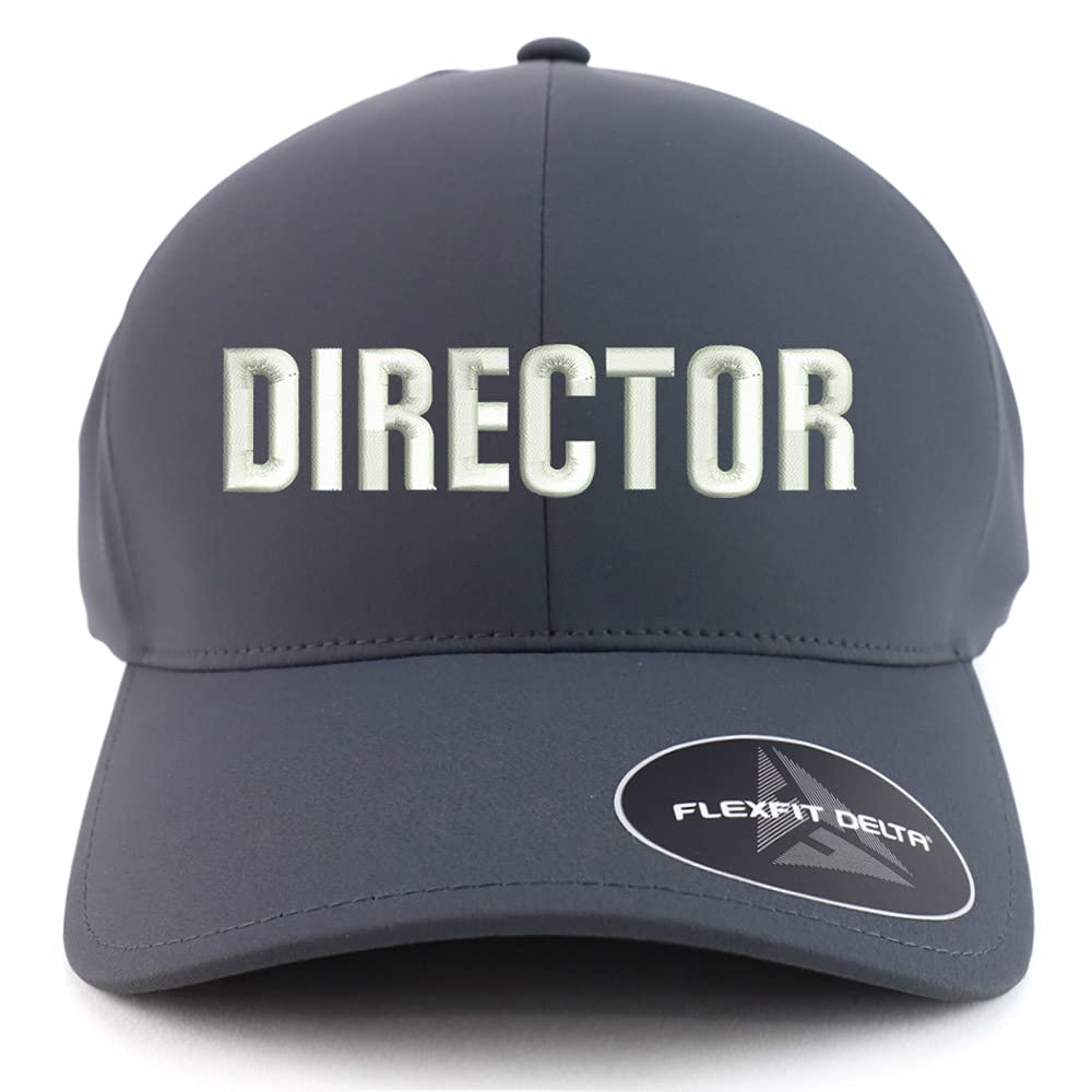 Trendy Apparel Shop Oversized XXL Director Embroiderd Athletic Fitted Baseball Cap
