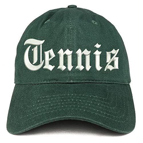 Trendy Apparel Shop Old English Tennis Low Profile Soft Cotton Baseball Cap