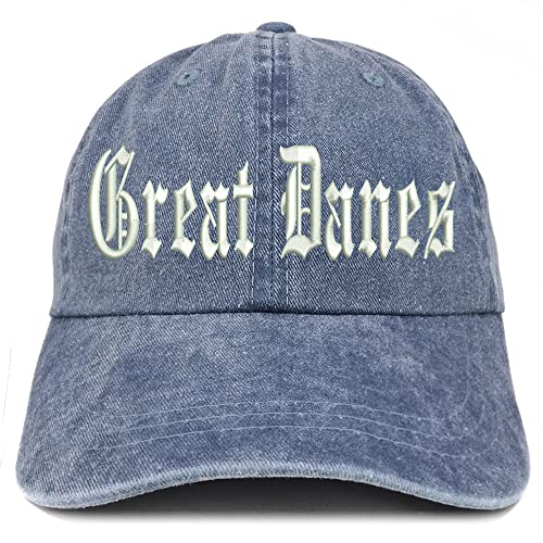 Trendy Apparel Shop Old English Great Danes Washed Pigment Dyed Baseball Cap