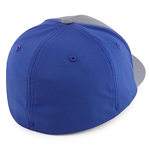 Trendy Apparel Shop Oversize XXL Breathable 2-Tone Structured Air Thru Fitted Ball Cap