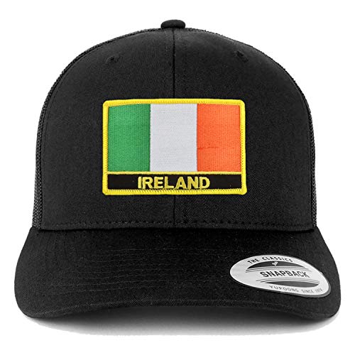 Trendy Apparel Shop Ireland Flag Patch Retro Trucker Mesh Cap