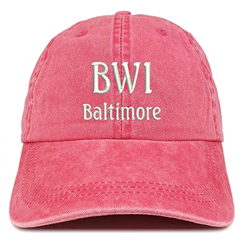 Trendy Apparel Shop BWI Baltimore Embroidered Pigment Dyed Washed Baseball Cap