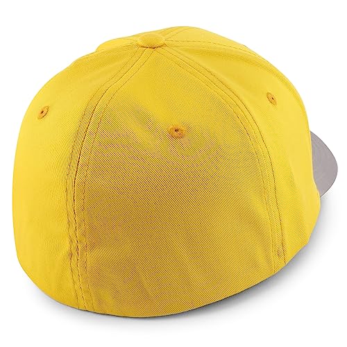 Trendy Apparel Shop Oversize XXL Two Tone Structured Cotton Fitted Baseball Cap