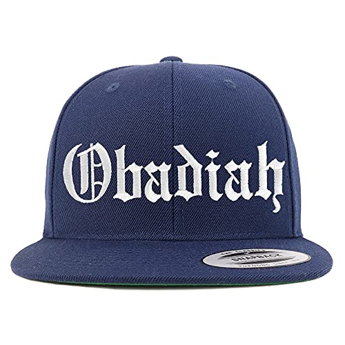 Trendy Apparel Shop Obadiah Old English Embroidered Flatbill Snapback