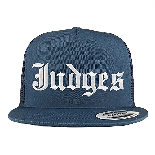 Trendy Apparel Shop Judges Old English 5 Panel Flatbill Trucker Cap