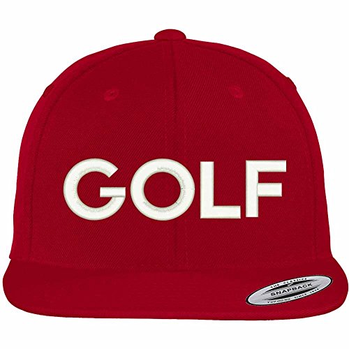 Trendy Apparel Shop Golf Embroidered Flat Bill Snapback Ball Cap