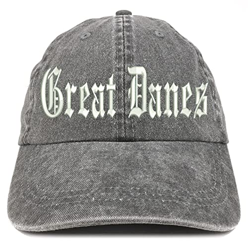 Trendy Apparel Shop Old English Great Danes Washed Pigment Dyed Baseball Cap