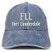 Trendy Apparel Shop FLL Fort Lauderdale Embroidered Pigment Dyed Washed Baseball Cap