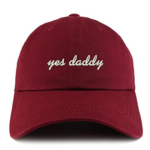 Trendy Apparel Shop Yes Daddy Embroidered Low Profile Soft Cotton Dad Hat Cap
