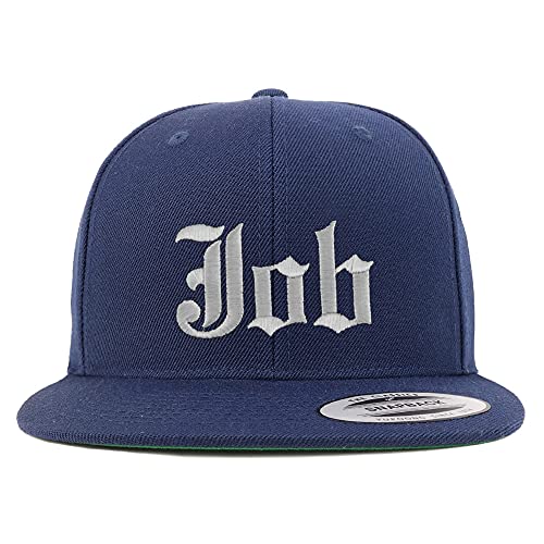 Trendy Apparel Shop Job Old English Embroidered Flatbill Snapback