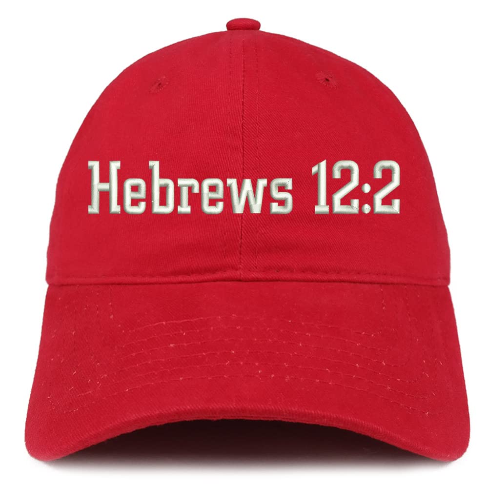Trendy Apparel Shop Hebrews 12:2 Low Profile Soft Cotton Baseball Cap