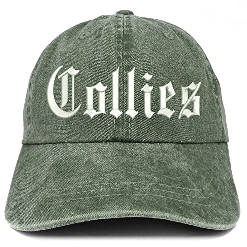 Trendy Apparel Shop Old English Collies Washed Pigment Dyed Baseball Cap
