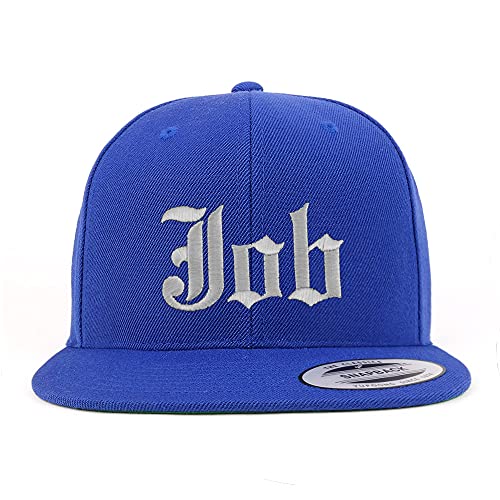 Trendy Apparel Shop Job Old English Embroidered Flatbill Snapback