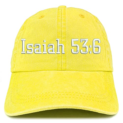 Trendy Apparel Shop Isaiah 53:6 Washed Pigment Dyed Baseball Cap