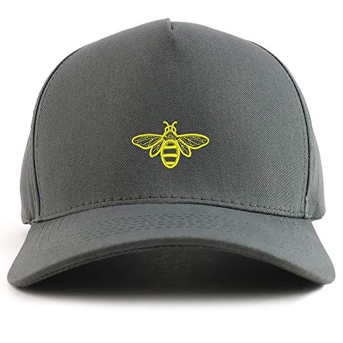 Trendy Apparel Shop Bee Embroidered Oversized 5 Panel XXL Baseball Cap