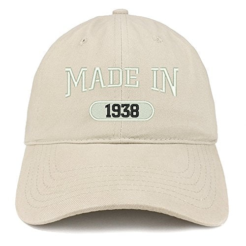 Trendy Apparel Shop Made in 1938 Embroidered 83rd Birthday Brushed Cotton Cap