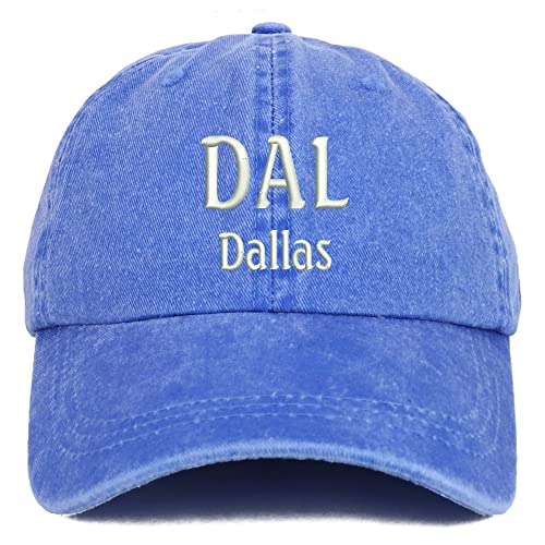 Trendy Apparel Shop DAL Dallas Embroidered Pigment Dyed Washed Baseball Cap