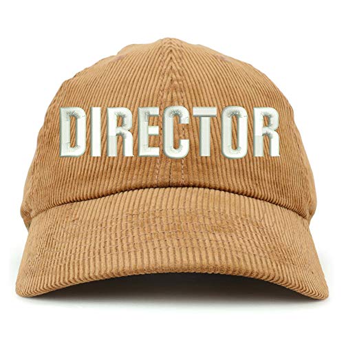 Trendy Apparel Shop Director Embroidered Corduroy Unstructured Baseball Cap