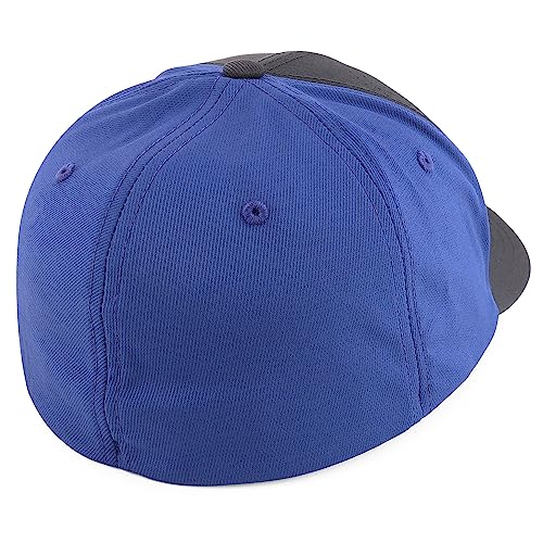 Trendy Apparel Shop Oversize XXL Breathable 2-Tone Structured Air Thru Fitted Ball Cap