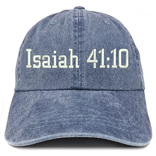 Trendy Apparel Shop Isaiah 41:10 Washed Pigment Dyed Baseball Cap