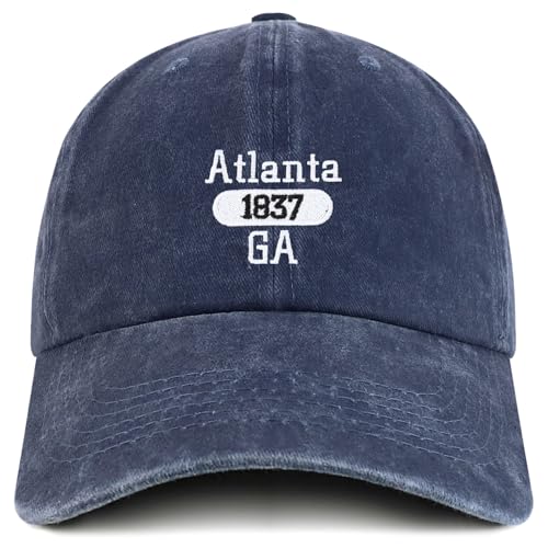 Trendy Apparel Shop Atlanta Est.1837 Embroidered Pigment Dyed Cotton Baseball Cap