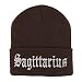 Trendy Apparel Shop Sagittarius Old English Embroidered Long Cuff Beanie