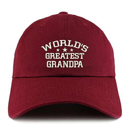 Trendy Apparel Shop World's Greatest Grandpa Solid Adjustable Unstructured Hat