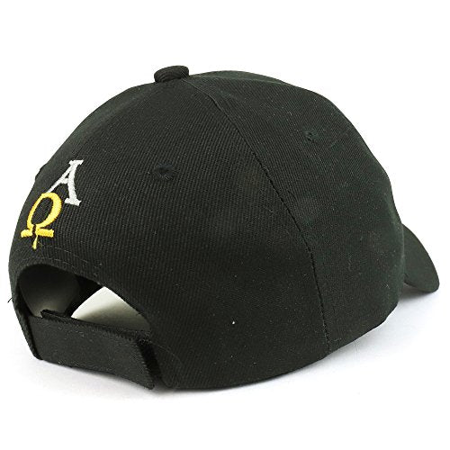 Trendy Apparel Shop I am The Alpha and Omega Embroidered Christian Baseball Cap