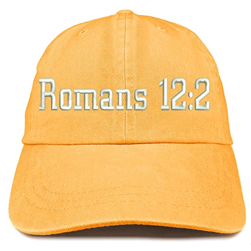 Trendy Apparel Shop Romans 12:2 Washed Pigment Dyed Baseball Cap