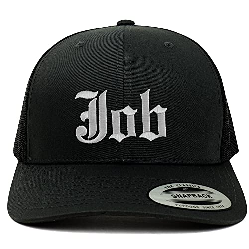 Trendy Apparel Shop Job Old English 6 Panel Trucker Mesh Cap