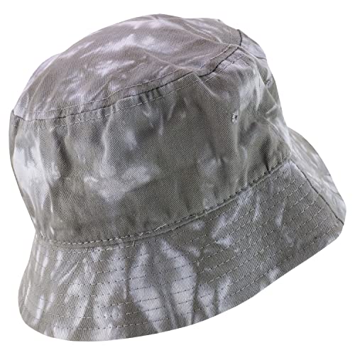 Trendy Apparel Shop Plain 100% Cotton Tie Dye Fabric Patterned Summer Bucket Hat