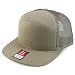 Trendy Apparel Shop Structured High Profile 7 Panel Flat Bill Mesh Back Snapback Cap