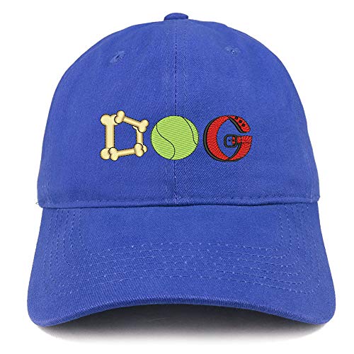 Trendy Apparel Shop Dog Embroidered Brushed Cotton Cap