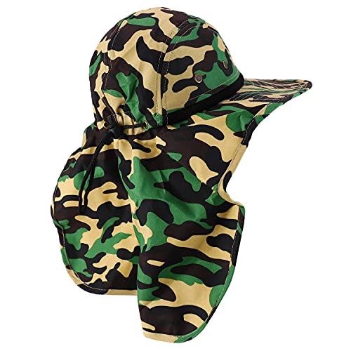 Trendy Apparel Shop Outdoorsman Sport Activity Large Bill Flap Boonie Mesh Cap